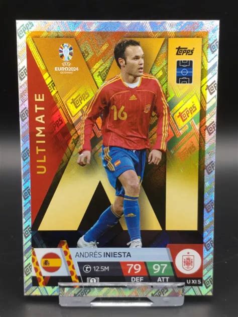 Topps Match Attax Uefa Euro Andres Iniesta Spain Ultimate Xi Uxi