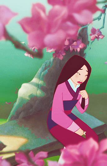 A Woman Sitting On A Bench In Front Of Pink Flowers With Her Eyes Closed