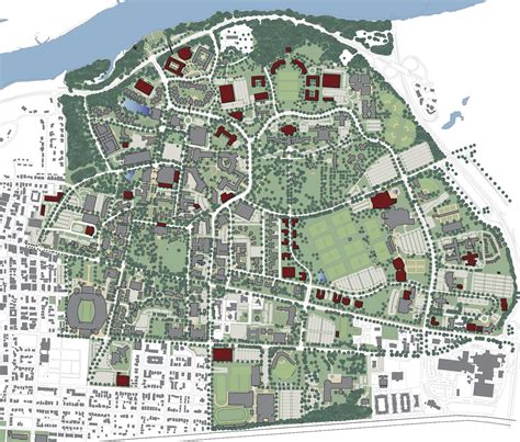 U Of Alabama Campus Map Map