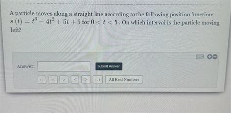 Solved A Particle Moves Along A Straight Line According To