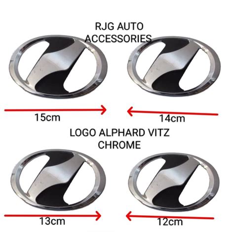 Jual Logo Emblem Lambang Vitz Alphard Chrome Cm Cm Cm Cm