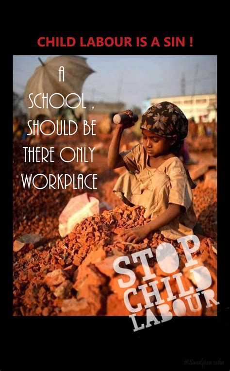 Sandipan Saha Graphics Works Posters About Stop Child Labour