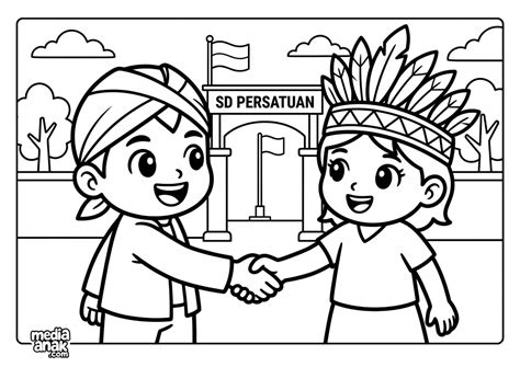 gambar mewarnai keberagaman nusantara belajar toleransi sejak dini