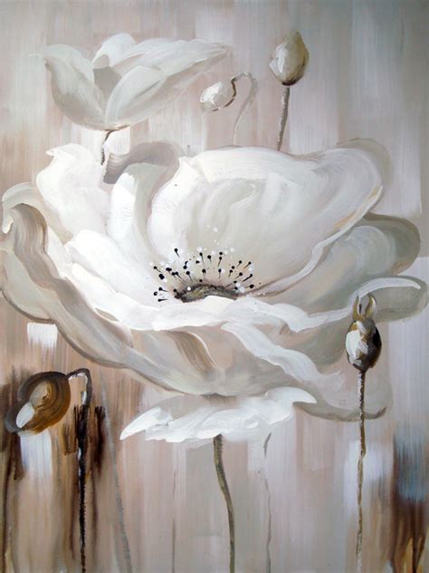 White Flower II Oil Painting Ubicaciondepersonas Cdmx Gob Mx