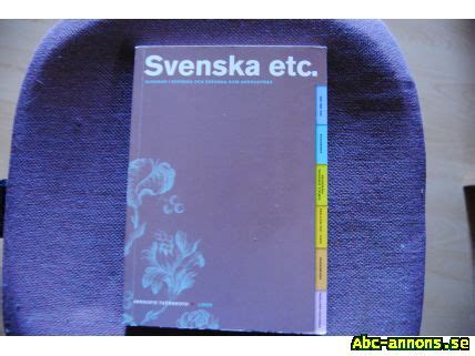 Svenska Etc Kursbok I Svenska B Cker Litteratur Abc Annons Se