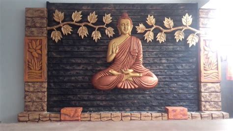 Buddha Wall Sculpture In Cement Wall Mounted Buddha Mural In Nellore