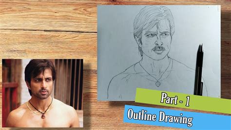 How To Draw Sonu Sood For Art Competition Sonu Sood Drawing Part 1