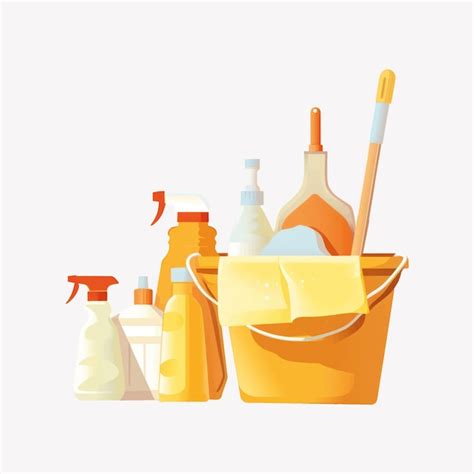 Premium Vector Cleaning Supplies And Tools