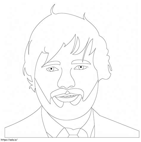 Ed Sheeran Free Printable Coloring Page