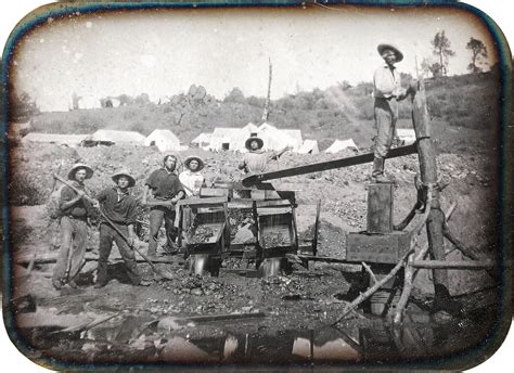 Mining gold during the California Gold Rush, 1851 [2245x1631] : r ...