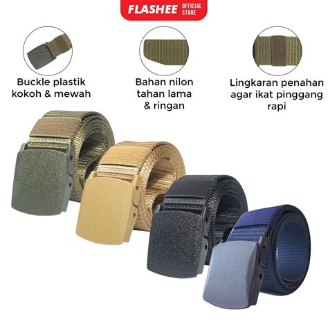 Jual Flashee Ikat Pinggang Tactical Nylon Kanvas Gesper Tactical Army