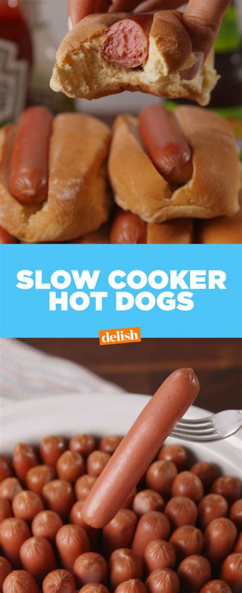 Best Slow Cooker Hot Dogs Recipe - How to Make Slow Cooker Hot Dogs