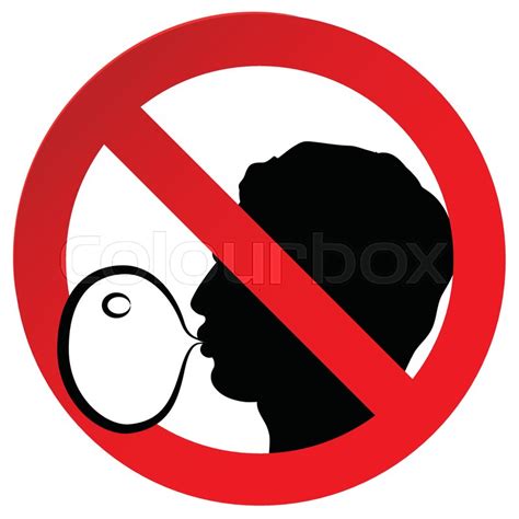 No chewing gum prohibited symbol sign ... | Stock vector | Colourbox