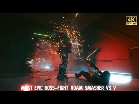 Cyberpunk Most Epic Boss Fight Adam Smasher Vs V Gameplay