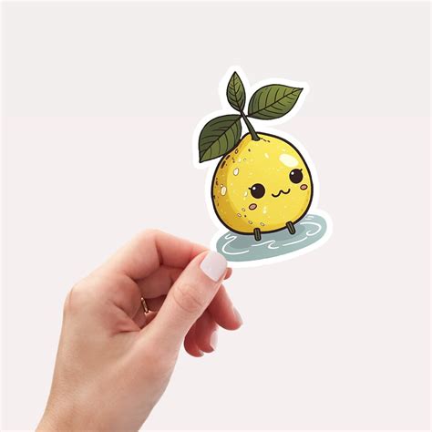 Cute Kawaii Lemon Sticker Cute Sticker Lemon Sticker Kawaii Etsy