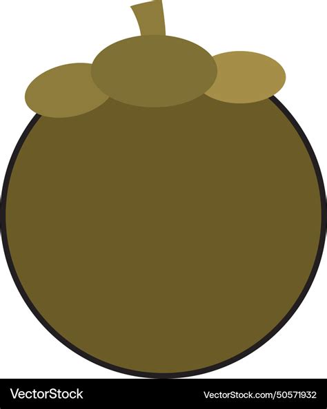 Colored Zapota Fruit Icon Royalty Free Vector Image