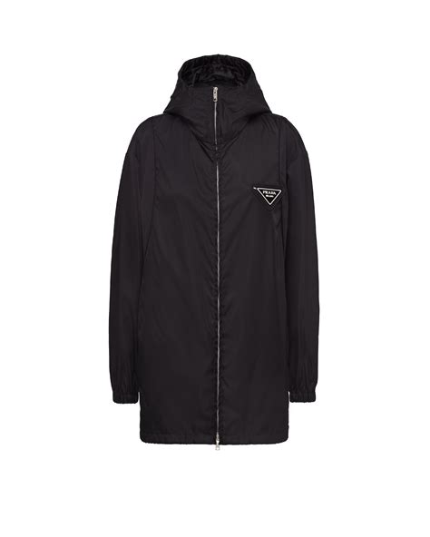 Black Re Nylon Gabardine Blouson Jacket Prada