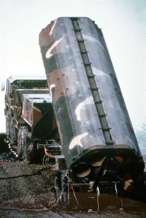 The Launch Tube Of A BGM 109G Tomahawk Ground Launched Cruise Missile