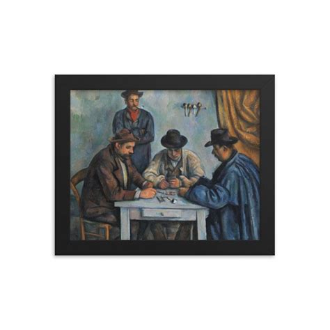 Paul Cézanne The Card Players 1892 Framed Art Print Etsy