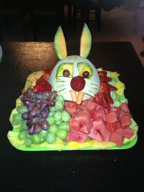 Easter Bunny Fruit Tray Holiday Event Food Holiday Fruit Holiday