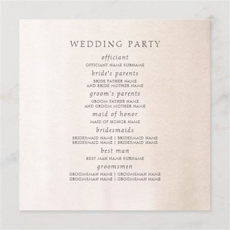 Pampas Grass White Orchids Tropical Wedding Program Zazzle