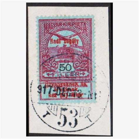 1914 MAGYAR KIR POSTA War Aid Hadi Segely Overprint On 50 FILLER