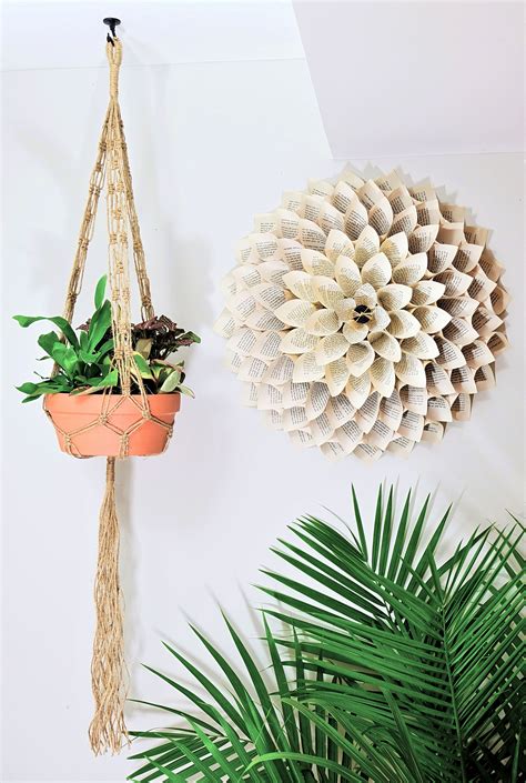 Brilliant Twine Macrame Plant Hanger Square Wall Basket Hanging Flower