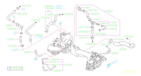 99071AB140 Hose Vacuum INTAKE MANIFOLD PIPE Genuine Subaru Part