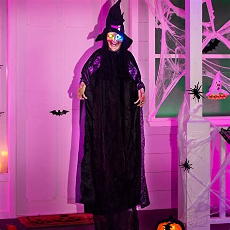 Joyin Life Size 74 Hanging Animated Witch With Led Eyes And Spooky