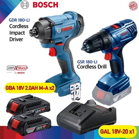 BOSCH COMBO GDR 180 LI GSR 180 LI CORDLESS IMPACT DRIVER DRILL