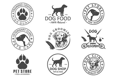 Dog Logo And Icons For Dog Club Pre Designed Illustrator Graphics