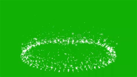 Rising Glitter Particles Circle Motion Graphics With Green Screen