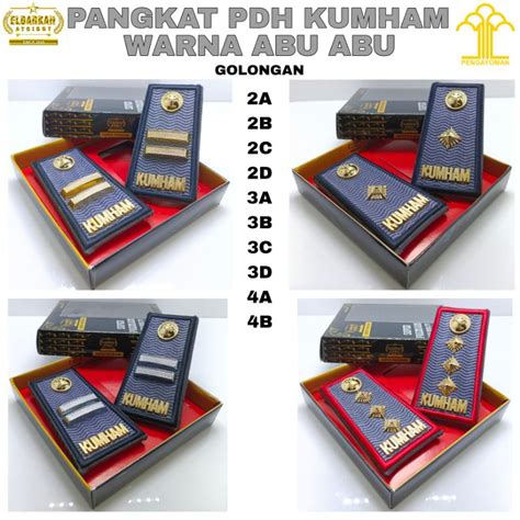 Jual Pangkat Pdh Pdu Kumham Baru Golongan A B C D A B C D A B