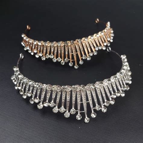 Jual Maria Crown Mahkota Wedding Wisuda Akad Mahkota Simple Silver