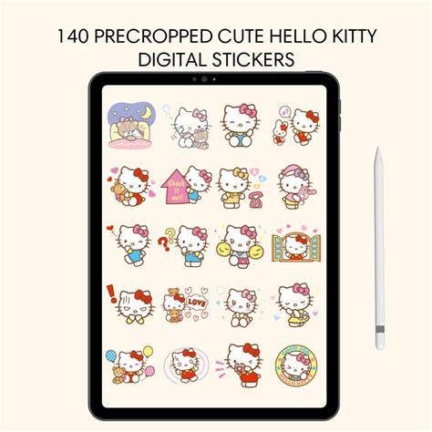 Digital Kawaii Stickers Printable For GoodNotes & Notability - YaayPlanner