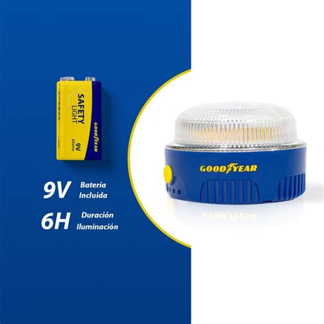 Goodyear Safety Light Luz De Emergencia V Base Imantada Homologada