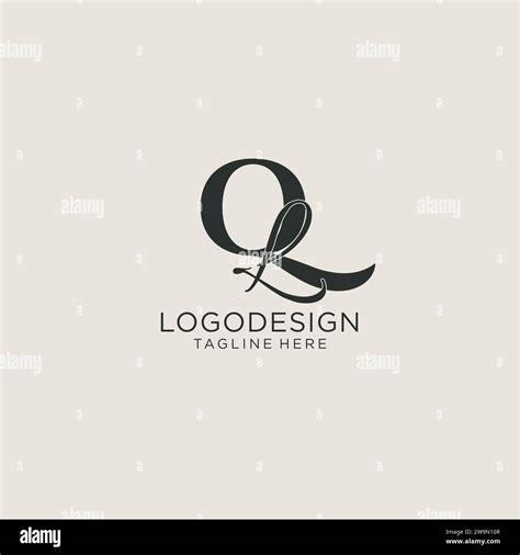 Initials Ql Letter Monogram With Elegant Luxury Style Corporate