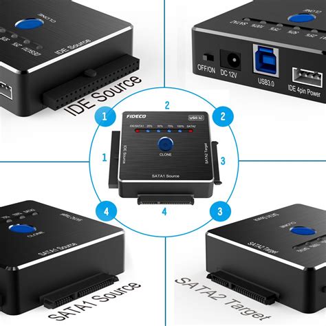 Fideco Fonction Clone Usb Ide Sata Adaptateur De Disque