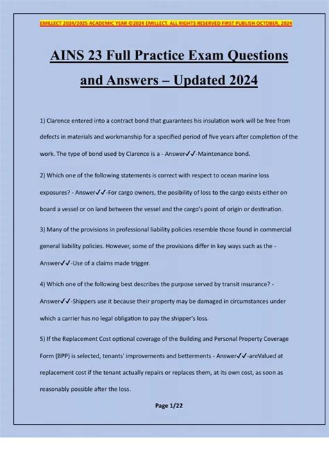 Ains Full Practice Exam Questions And Answers Updated