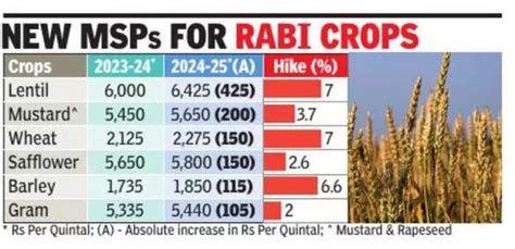 Wheat Msp Hike Centre Increases MSP Of 6 Rabi Crops Rs 150 Hike For