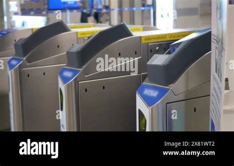 Pov To Ticket Gateway Entrance Automatic Door Of The Subway Train