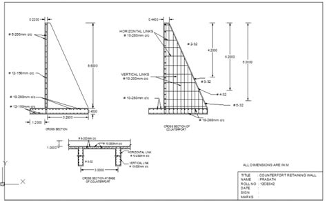 Counterfort Retaining Wall