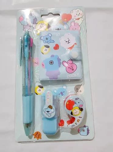 Kit Bts Bt21 Army Kpop Set Papelería Kawaii Útiles Escolares