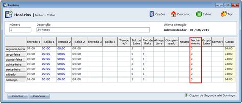 Como configurar um horário carga de 24 horas no Ponto Secullum 4