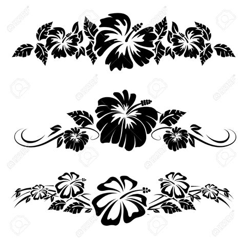 tropical plant stencils - Google Search | Hawaiian tattoo, Hibiscus ...