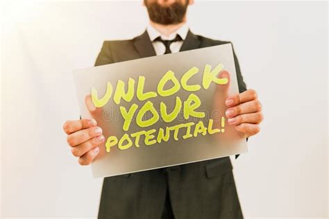 Conceptual Caption Unlock Your Potential Word Written On Mentor Coach