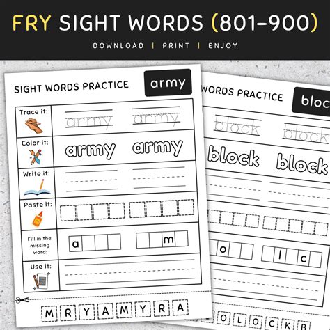 Fry Sight Words Flash Cards Fry S Second Sight Words