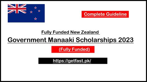 Fully Funded New Zealand Government Manaaki Scholarships 2023 Apply