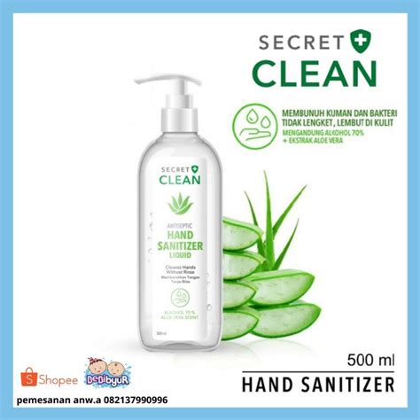 Jual Secret Clean Original Antiseptic Hand Sanitizer Liquid Pump