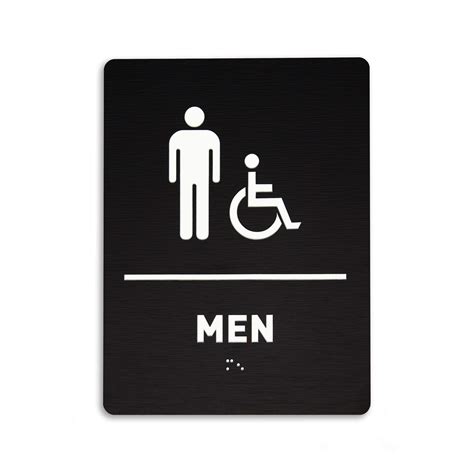 Buy Men Restroom Identification Sign Wheelchair Accessible ADA